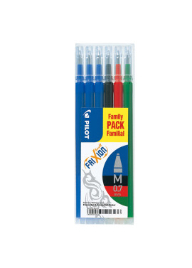 Refill per Penna Cancellabile Frixion Ball Pilot - 0,7 mm - 006649 (Assortiti Conf. 6)