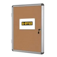 Bacheca in Sughero per Interni Bi-Office - 9xA4 - 72x89,1 cm - VT630101150 (Alluminio)