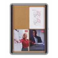 Bacheca in Sughero per Interni Nobo - 6xA4 - 81,5x67 cm - 1902562 (Alluminio)