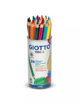 Pastelli Mega Giotto Fila - 5,5 mm - 519700 (Assortiti Conf. 24)