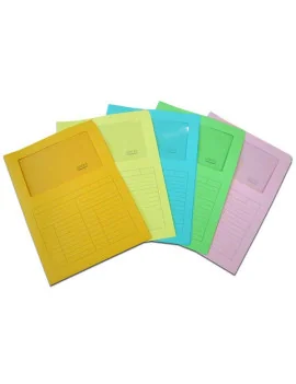 Cartellina in Cartoncino a L Sintex Blasetti - 115 g - con Finestra - 0576 (Assortiti Conf. 20)