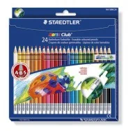Matite Colorate Cancellabili Noris Club 144 Staedtler - 14450NC24 (Assortiti Conf. 24)