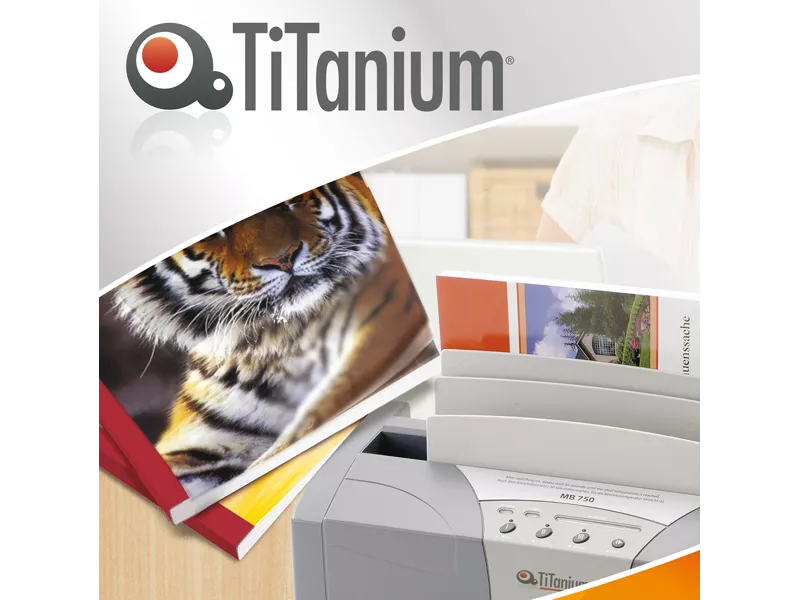 Cartelline Termiche per Rilegatura Titanium - Goffrata - 6 mm - CART.TERM6W (Trasparente e Bianco Conf. 50)