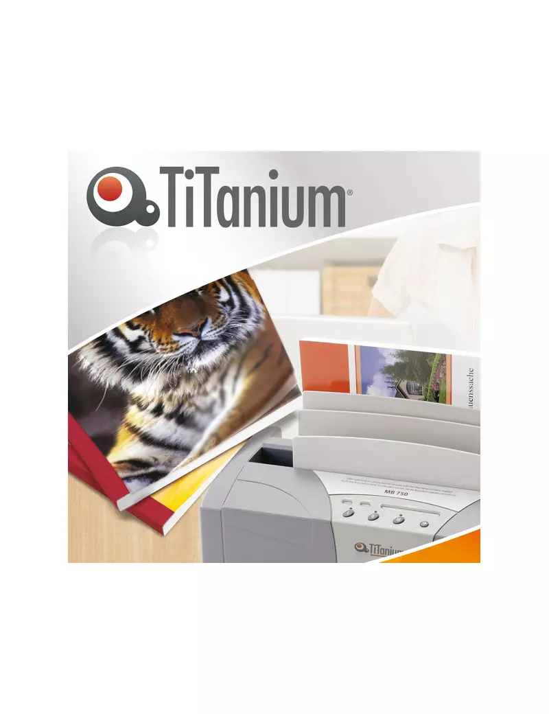 Cartelline Termiche per Rilegatura Titanium - Goffrata - 6 mm - CART.TERM6W (Trasparente e Bianco Conf. 50)