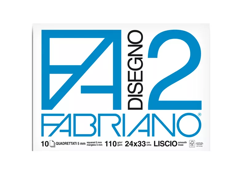 Album da Disegno Fabriano 2 - 24x33 cm - Liscio Riquadrato a Punti Metallici - 110 g - 04204311 (Bianco) Album da Disegno Fabriano 2 - 24x33 cm - Liscio Riquadrato a Punti Metallici - 110 g - 04204311 (Bianco)