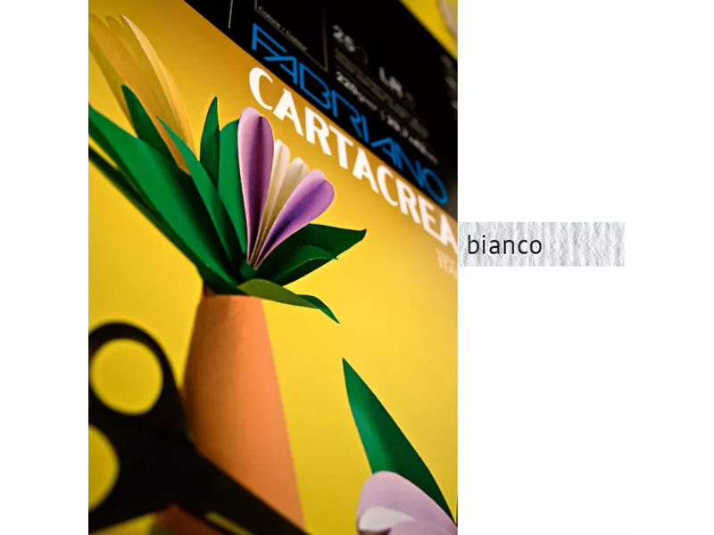 Cartoncino Colorato CartaCrea Fabriano - 35x50 cm - 220 g - 46435100 (Bianco Conf. 10) Cartoncino Colorato CartaCrea Fabriano - 35x50 cm - 220 g - 46435100 (Bianco Conf. 10)