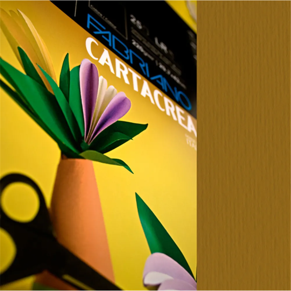 Cartoncino Colorato CartaCrea Fabriano - 35x50 cm - 220 g - 46435106 (Marrone Conf. 10)