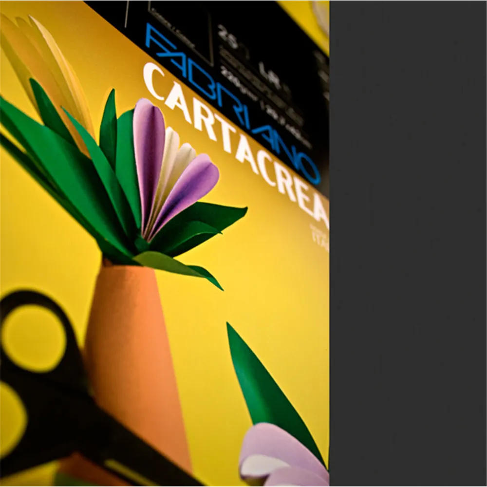 Cartoncino Colorato CartaCrea Fabriano - 35x50 cm - 220 g - 46435115 (Nero Conf. 10)