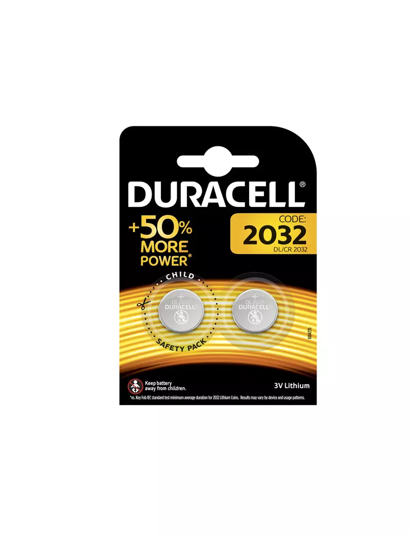 Pila Specialistica Duracell - CR2032 - 3V - DU22B2 (Conf. 2)