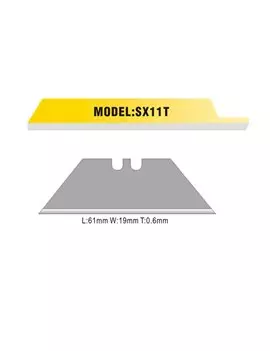 Lame di Ricambio a Trapezio per Cutter SX-792 e SX-12-6 Iternet - 4326 (Conf. 10)