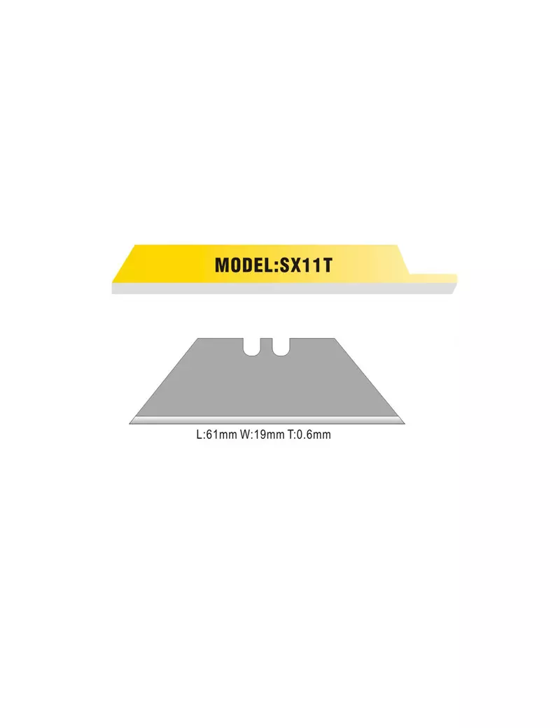 Lame di Ricambio a Trapezio per Cutter SX-792 e SX-12-6 Iternet - 4326 (Conf. 10)