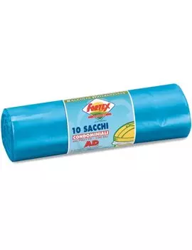 Sacco Immondizia Logex - 70x110 cm - 120 Litri - C5LX-2006B (Azzurro Conf. 10)