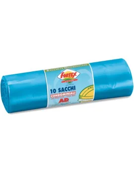 Sacco Immondizia Logex - 70x110 cm - 120 Litri - C5LX-2006B (Azzurro Conf. 10)