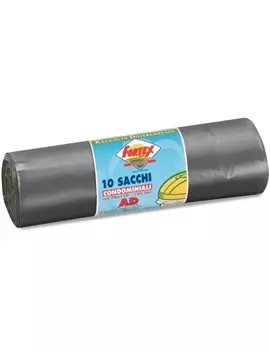 Sacco Immondizia Logex - 70x110 cm - 120 Litri - C5LX-2006S (Grigio Conf. 10)