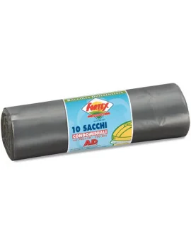 Sacco Immondizia Logex - 70x110 cm - 120 Litri - C5LX-2006S (Grigio Conf. 10)