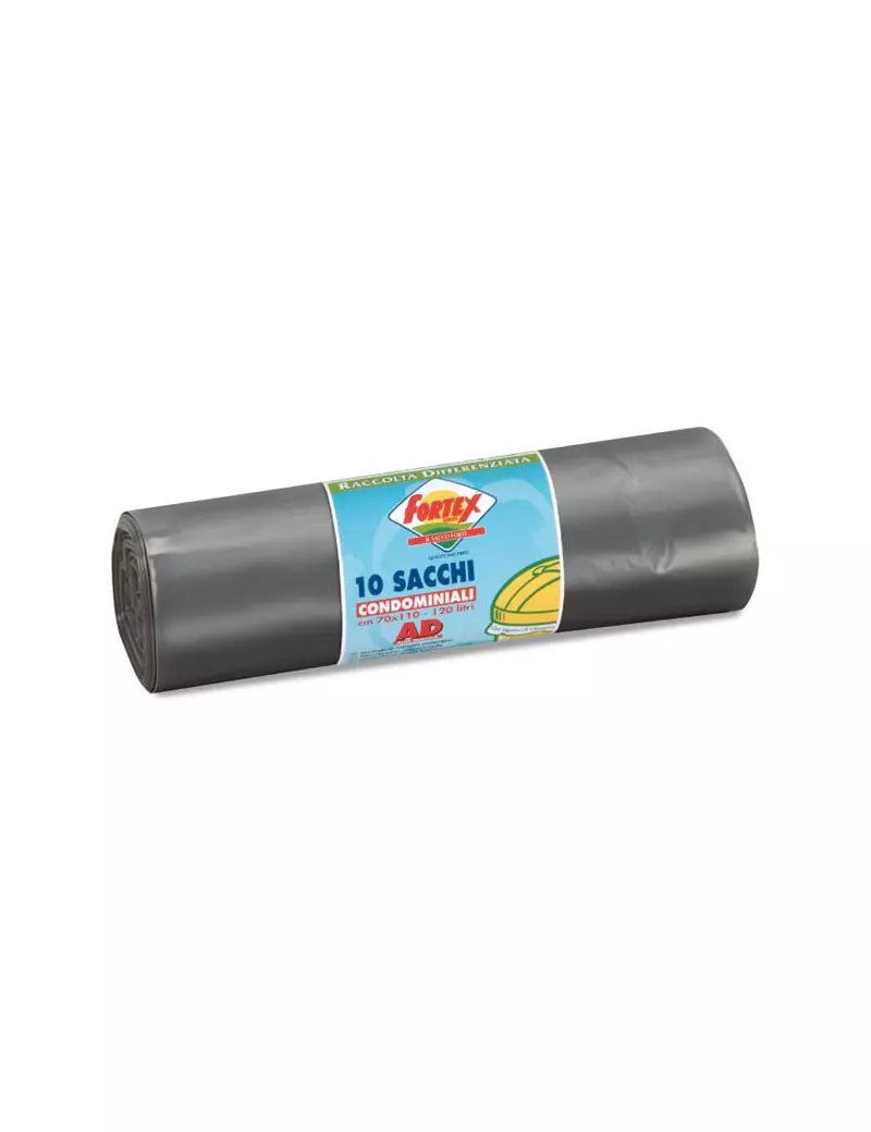 Sacco Immondizia Logex - 70x110 cm - 120 Litri - C5LX-2006S (Grigio Conf. 10) Sacco Immondizia Logex - 70x110 cm - 120 Litri - C5LX-2006S (Grigio Conf. 10)