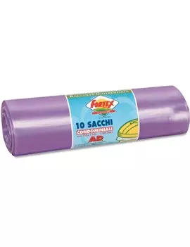 Sacco Immondizia Logex - 70x110 cm - 120 Litri - C5LX-2006V (Viola Conf. 10)