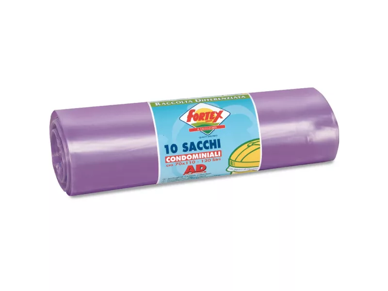 Sacco Immondizia Logex - 70x110 cm - 120 Litri - C5LX-2006V (Viola Conf. 10)