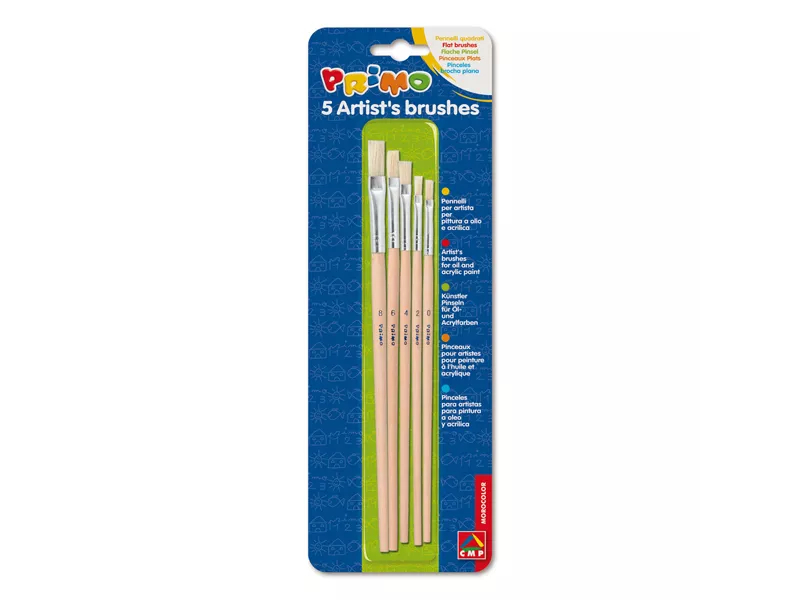 Set Pennelli con Astuccio in Polipropilene - Punta Piatta - 1241BPQ (Conf. 5)