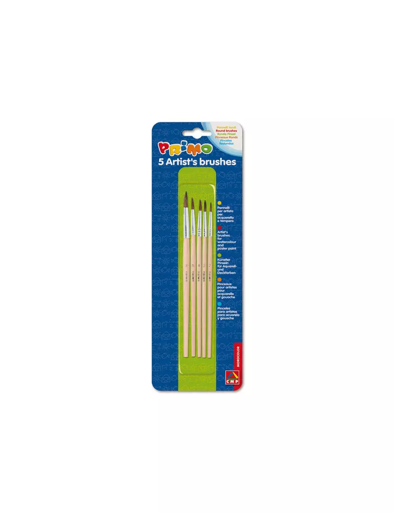 Set Pennelli con Astuccio in Polipropilene - Punta Tonda - 1240BPT (Conf. 5) Set Pennelli con Astuccio in Polipropilene - Punta Tonda - 1240BPT (Conf. 5)