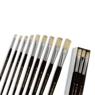  Pennello in Pura Setola 577 Lebez - Punta Piatta - n. 8 - 577/8 (Conf. 12)