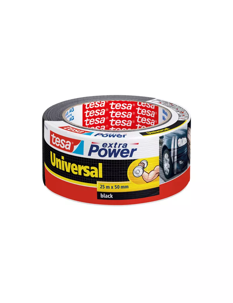 Nastro Telato Extra Power Tesa - 50 mm x 25 m - 56388-00001-07 (Nero)