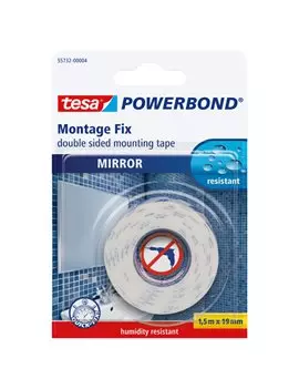 Nastro Biadesivo Mirror Powerbond Tesa - 19 mm x 1,5 m - 55732-00002-02 (Bianco)