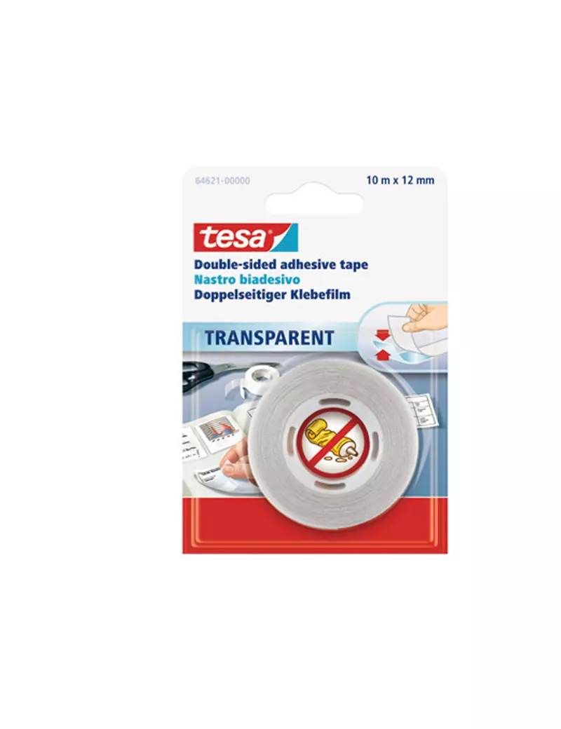 Nastro Biadesivo Tesa - 12 mm x 10 m - 64621-00000-04 (Trasparente) Nastro Biadesivo Tesa - 12 mm x 10 m - 64621-00000-04 (Trasparente)
