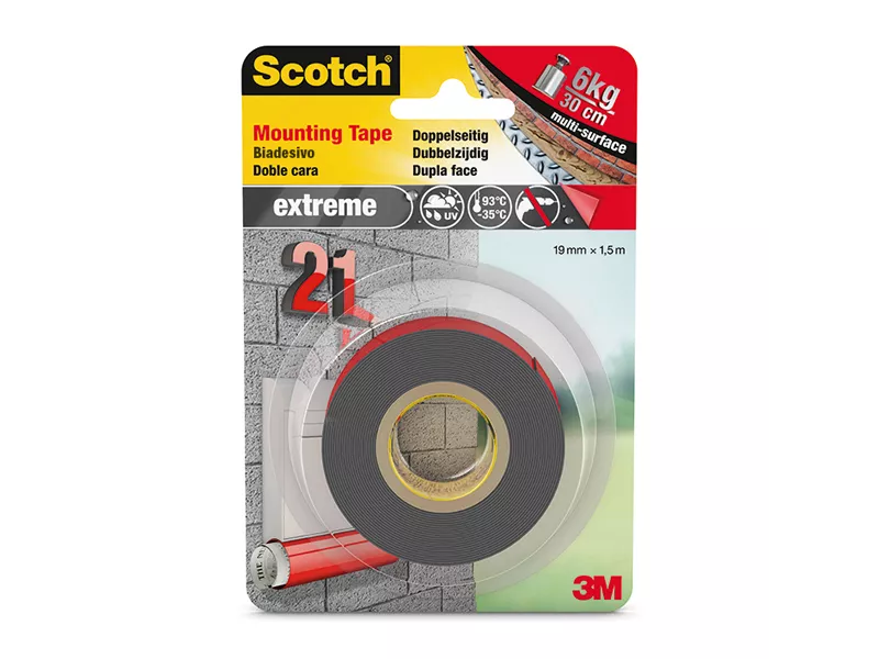 Nastro Biadesivo Extra Forte Scotch - 19 mm x 1,5 m - 7100135801