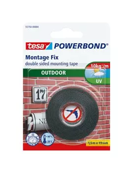 Nastro Biadesivo Outdoor Powerbond Tesa - 19 mm x 1,5 m - 55750-00002-03 (Bianco)