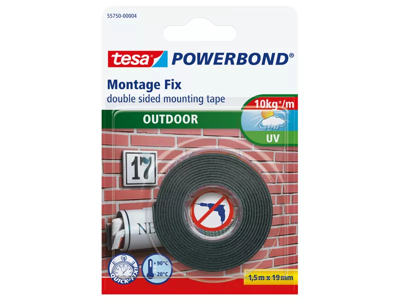Nastro Biadesivo Outdoor Powerbond Tesa - 19 mm x 1,5 m - 55750-00002-03 (Bianco) Nastro Biadesivo Outdoor Powerbond Tesa - 19 mm x 1,5 m - 55750-00002-03 (Bianco)