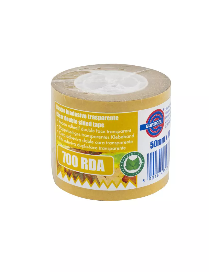Nastro Biadesivo 700RDA Eurocel - 50 mm x 10 m - 046016354 (Trasparente) Nastro Biadesivo 700RDA Eurocel - 50 mm x 10 m - 046016354 (Trasparente)