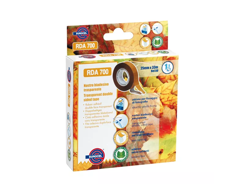 Nastro Biadesivo 700RDA Eurocel - 25 mm x 33 m - 046015241 (Trasparente)