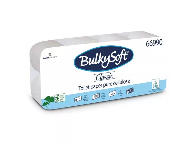 Carta Igienica Bulky Soft - 2 Veli - 160 Strappi - 66990 (Bianco Conf. 10) Carta Igienica Bulky Soft - 2 Veli - 160 Strappi - 66990 (Bianco Conf. 10)