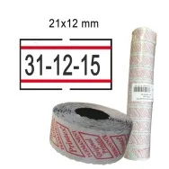 Etichette per Prezzatrice Smart Printex - Removibili - 21x12 mm - 2112RBR6ST (Bianco e Rosso Conf. 10)