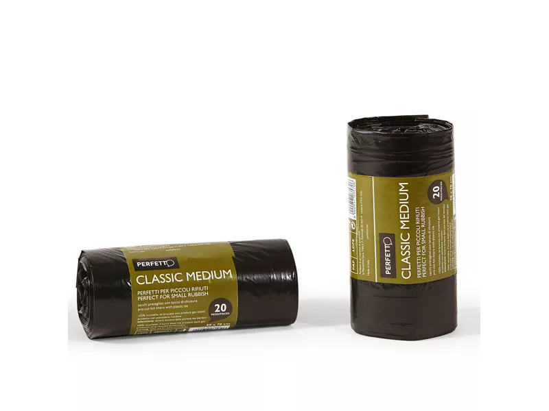 Sacco Immondizia Classic Medium Perfetto - 55x70 cm - 45 Litri - 0357 (Nero Conf. 20) Sacco Immondizia Classic Medium Perfetto - 55x70 cm - 45 Litri - 0357 (Nero Conf. 20)