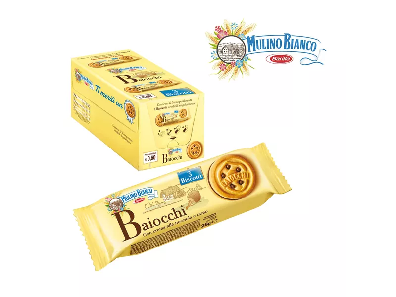 Baiocchi Mulino Bianco Barilla - 28 g - BABA3 (Conf. 42) Baiocchi Mulino Bianco Barilla - 28 g - BABA3 (Conf. 42)