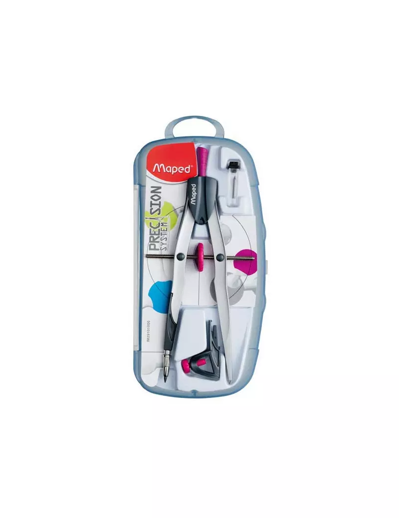 Compasso Precision System Maped - 291010 (Argento e Blu) Compasso Precision System Maped - 291010 (Argento e Blu)