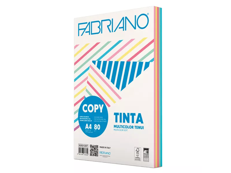 Carta Colorata Copy Tinta Fabriano - A4 - 80 g - 62521297 (Assortiti Tenui Conf. 250) Carta Colorata Copy Tinta Fabriano - A4 - 80 g - 62521297 (Assortiti Tenui Conf. 250)