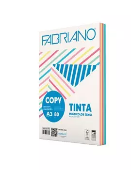 Carta Colorata Copy Tinta Fabriano - A3 - 80 g - 62529742 (Assortiti Tenui Conf. 250)