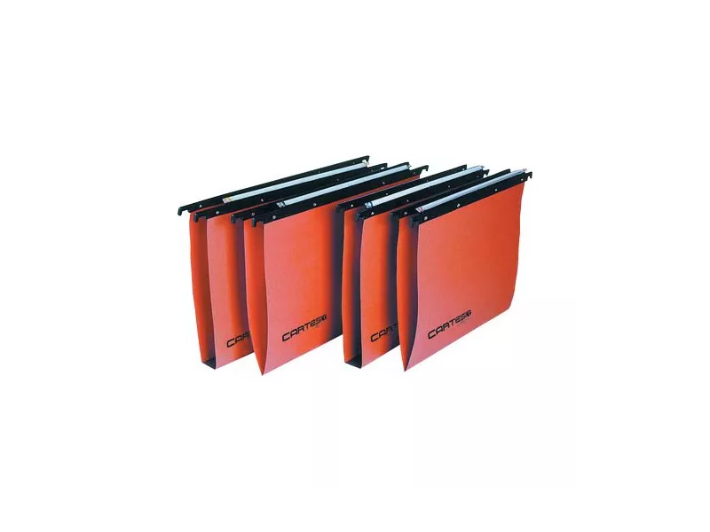 Cartelle Sospese Cartesio Bertesi - Cassetto - 38 cm - V - 100/380-B2 (Arancio Conf. 50)
