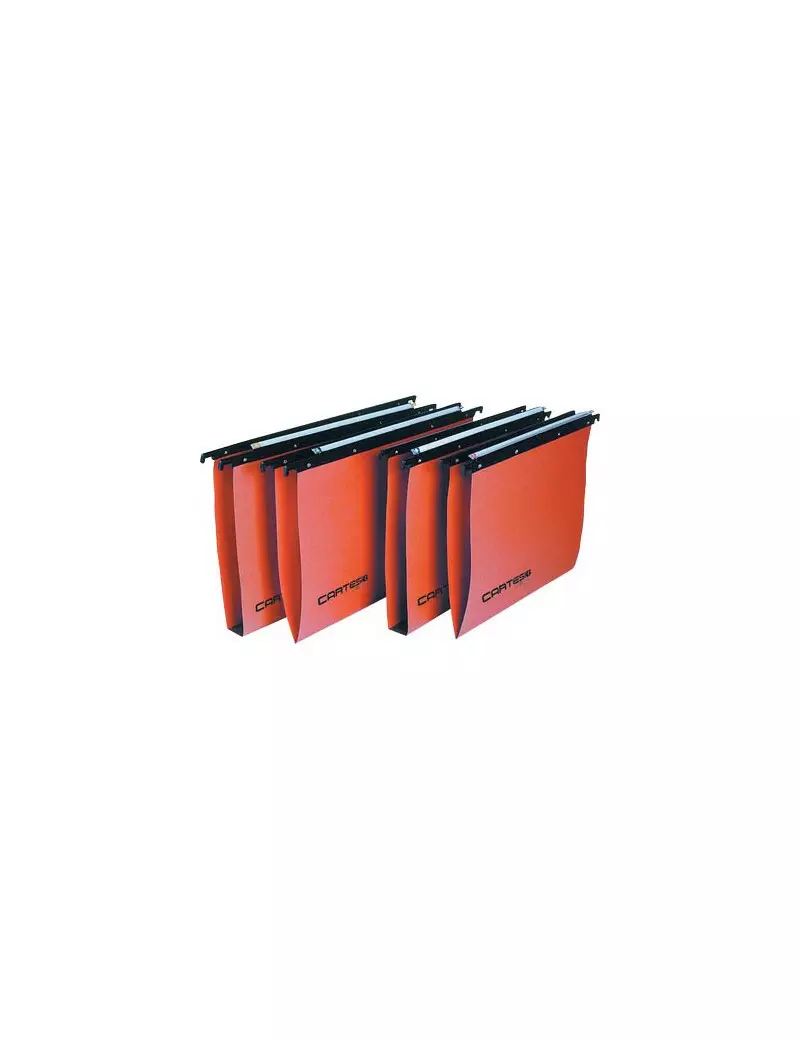 Cartelle Sospese Cartesio Bertesi - Cassetto - 38 cm - V - 100/380-B2 (Arancio Conf. 50)