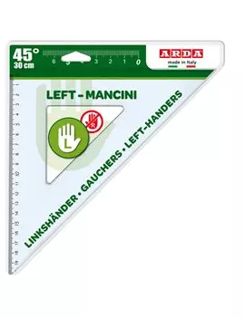 Squadra per Mancini Arda - 45° - 30 cm - 28730MAN (Trasparente)