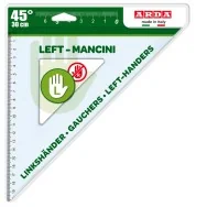 Squadra per Mancini Arda - 45° - 30 cm - 28730MAN (Trasparente)