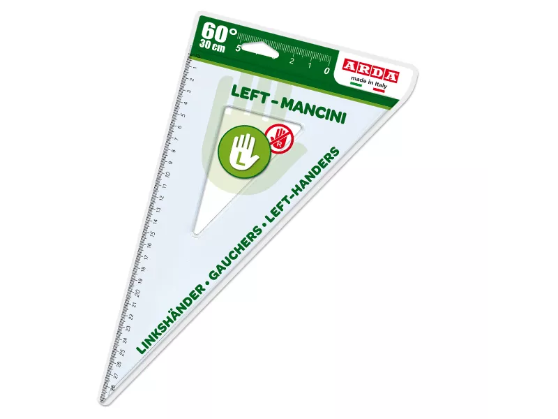 Squadra per Mancini Arda - 60° - 30 cm - 28830MAN (Trasparente) Squadra per Mancini Arda - 60° - 30 cm - 28830MAN (Trasparente)