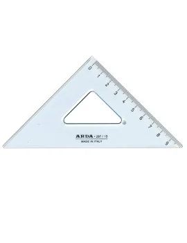 Squadra Uni Arda - 45° - 15 cm - 28715SS (Fumè Trasparente)