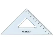 Squadra Uni Arda - 45° - 15 cm - 28715SS (Fumè Trasparente)
