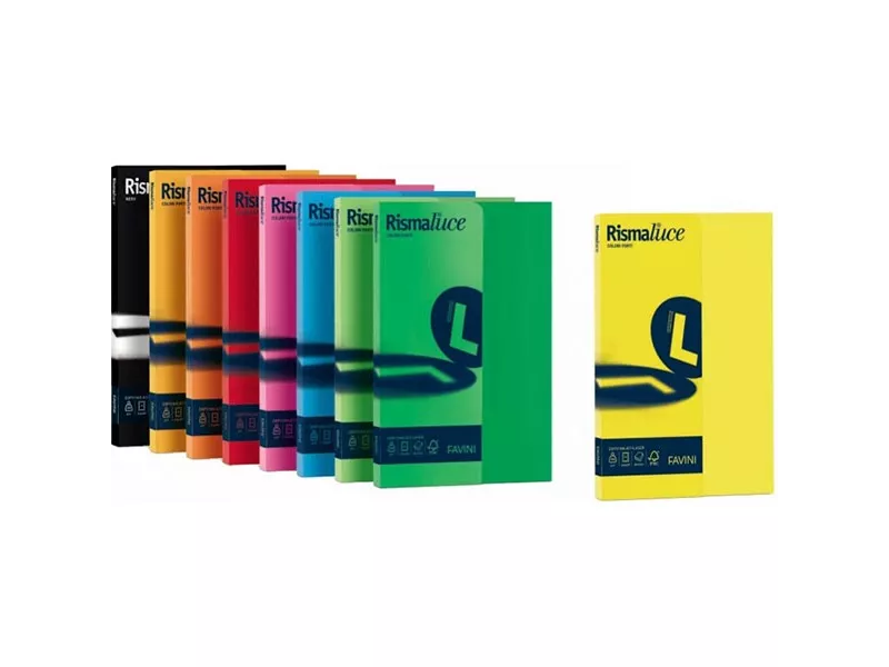 Carta Colorata Rismaluce Favini - A4 - 90 g - A69A144 (Nero Conf. 100) Carta Colorata Rismaluce Favini - A4 - 90 g - A69A144 (Nero Conf. 100)