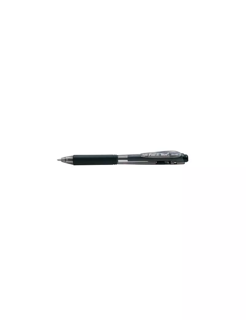Penna a Sfera a Scatto Feel It WoW Pentel - 1 mm - BX440-AI (Nero Conf. 12)