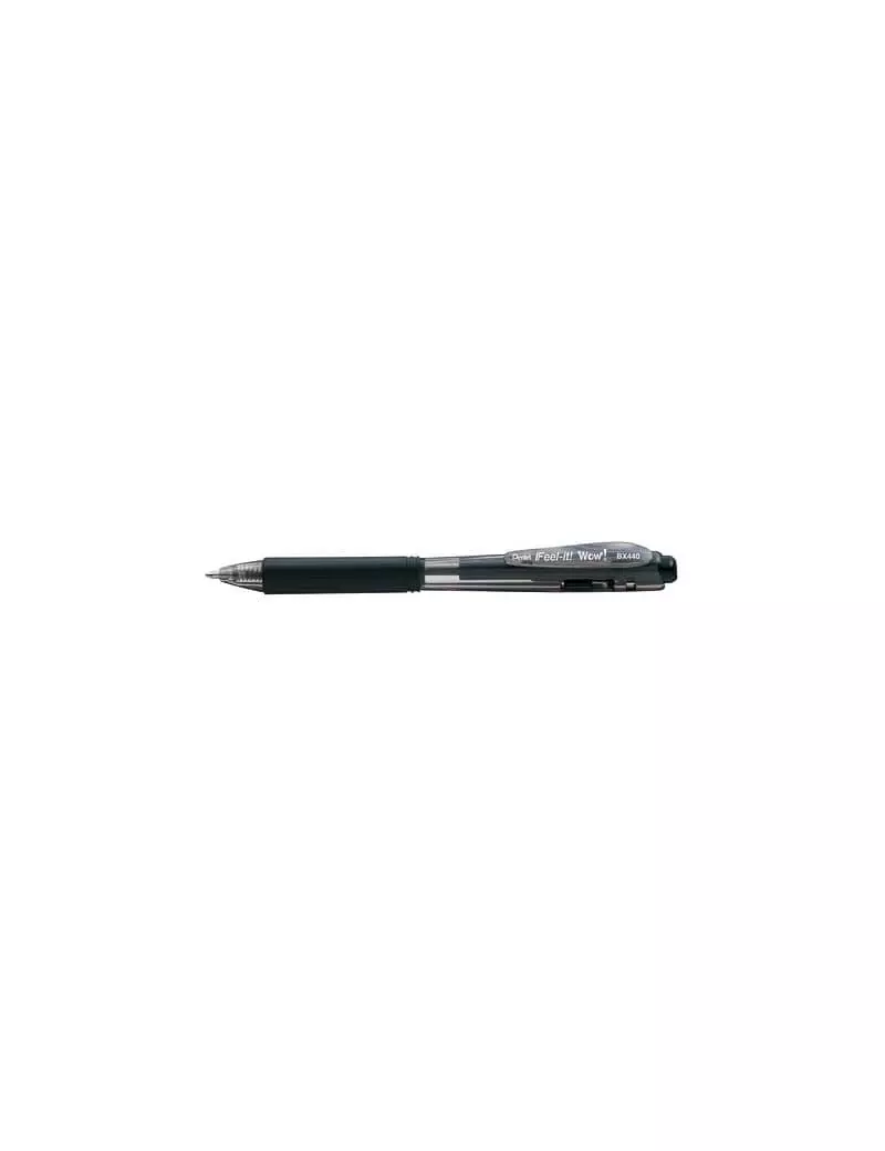 Penna a Sfera a Scatto Feel It WoW Pentel - 1 mm - BX440-AI (Nero Conf. 12) Penna a Sfera a Scatto Feel It WoW Pentel - 1 mm - BX440-AI (Nero Conf. 12)